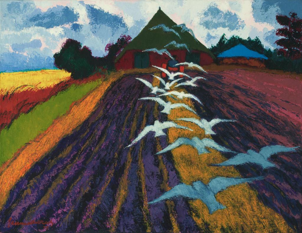 Jannes de Vries, Meeuwen achter ploeg, particuliere collectie.jpg